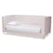 Baxton Studio Oksana Modern Contemporary Glam and Luxe Light Pink Velvet Fabric and Gold Finished Twin Size Daybed 174-10984-Zoro - alternate 1